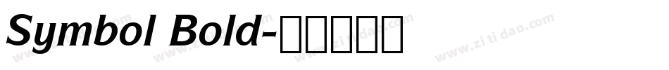 Symbol Bold字体转换